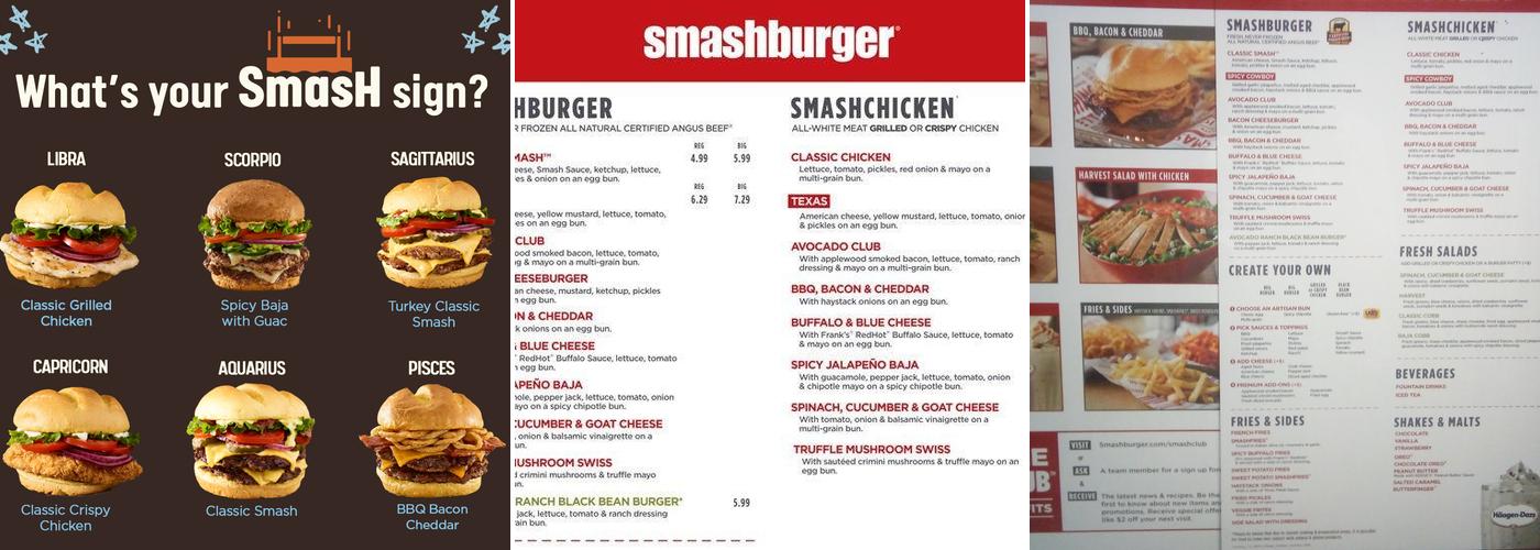 Smashburger Menu