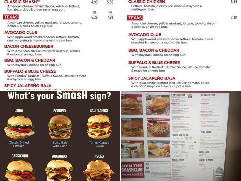 Smashburger Menu