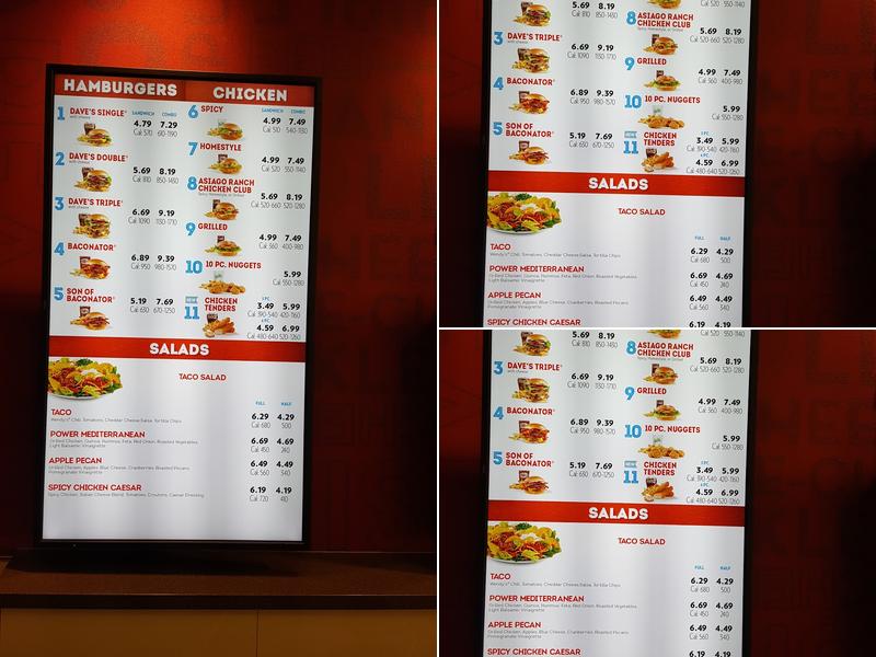 Wendy's Menu