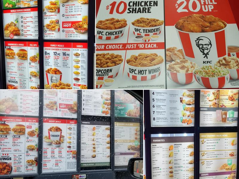 KFC Menu