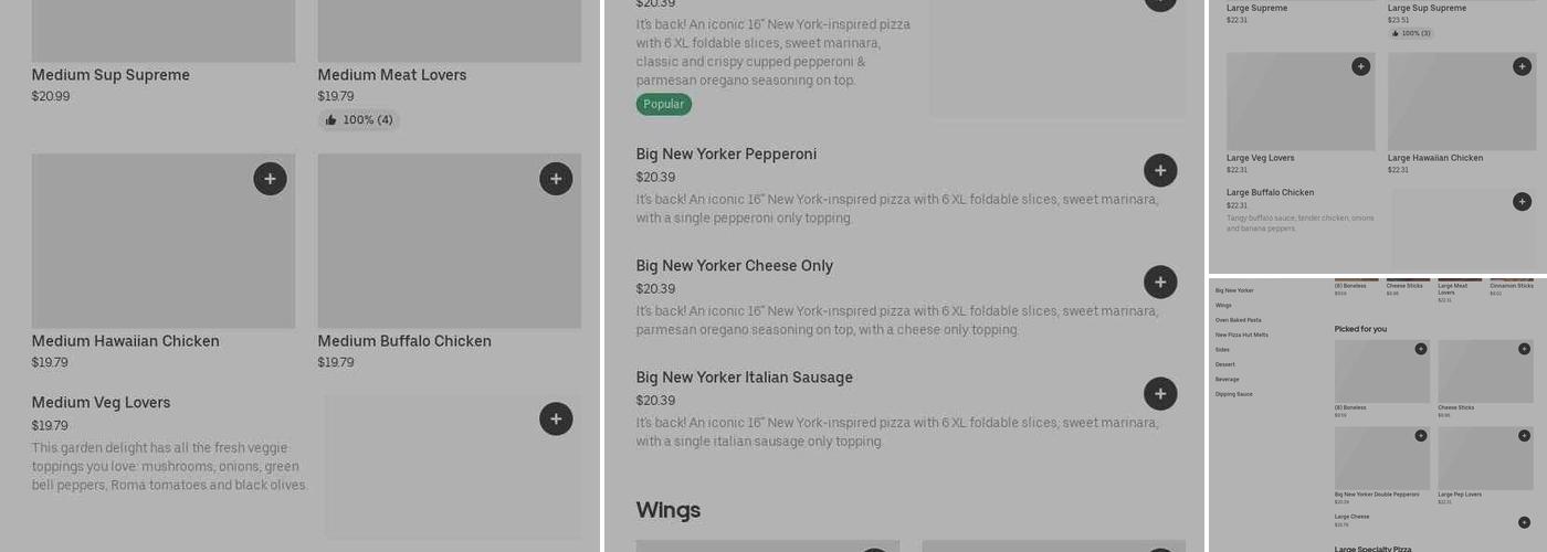 Pizza Hut Menu