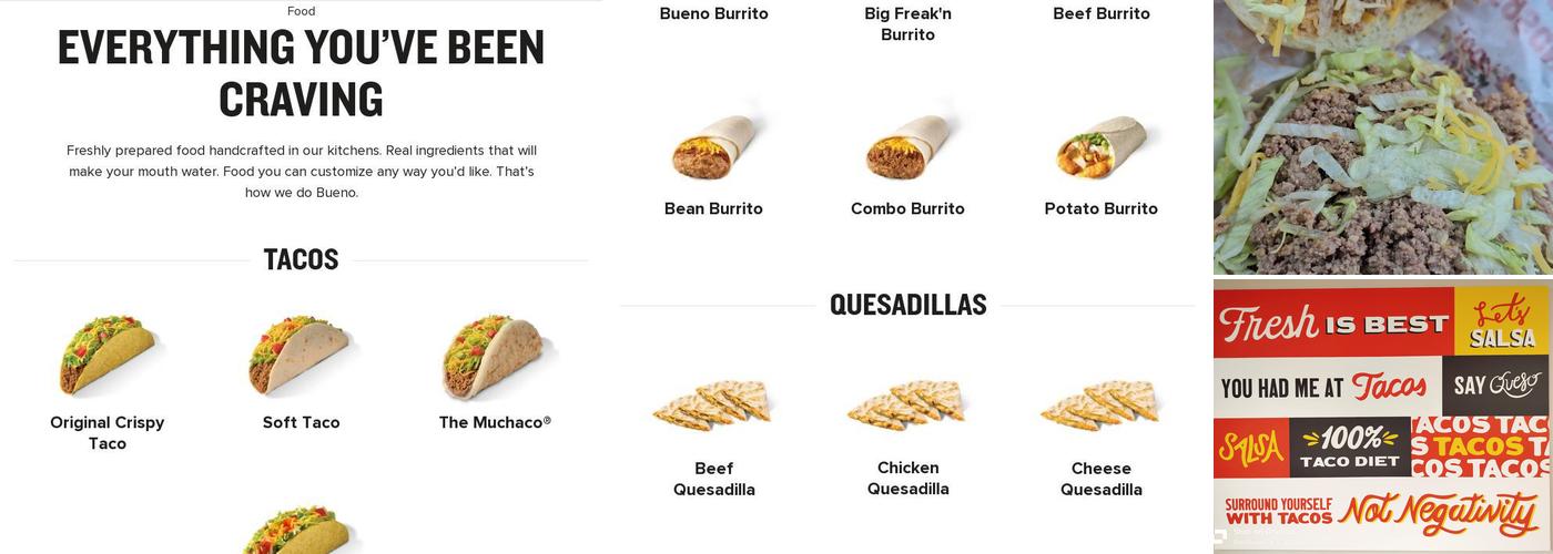 Taco Bueno Menu