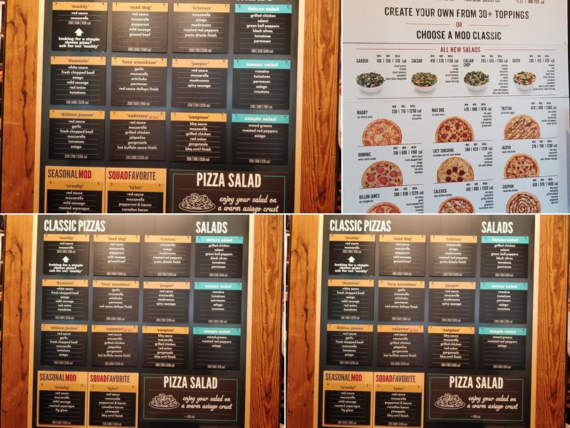 MOD Pizza Menu