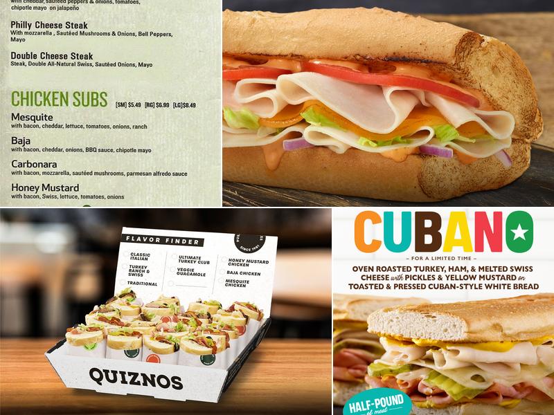 Quiznos Menu