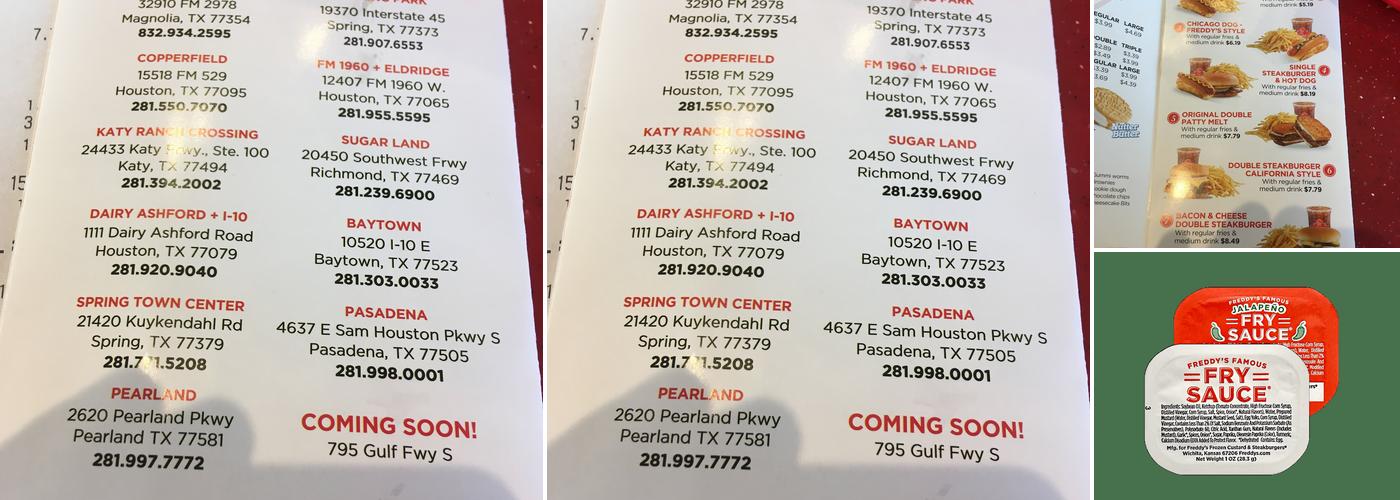 Freddy's Frozen Custard & Steakburgers Menu