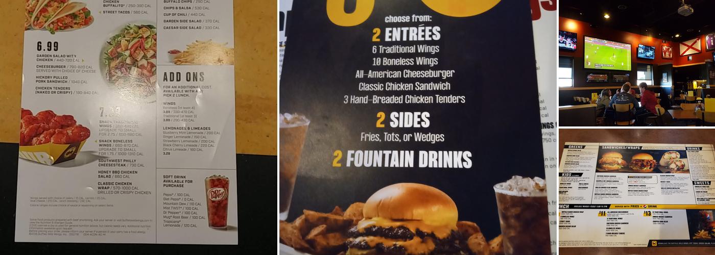 Buffalo Wild Wings Menu