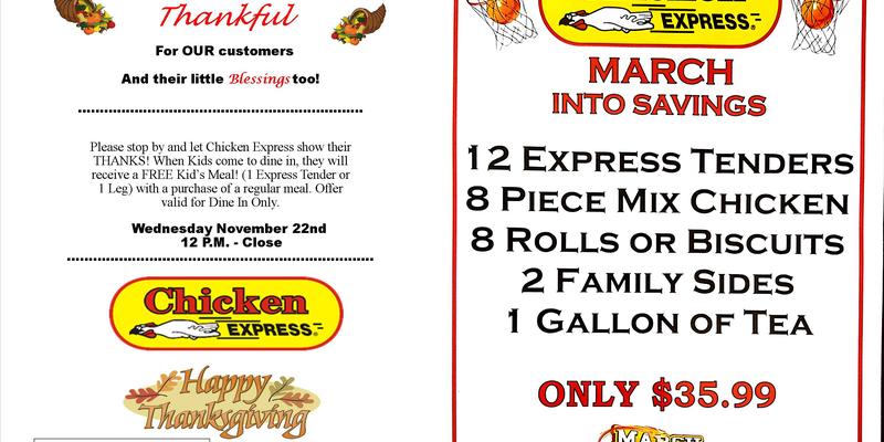Chicken Express Menu