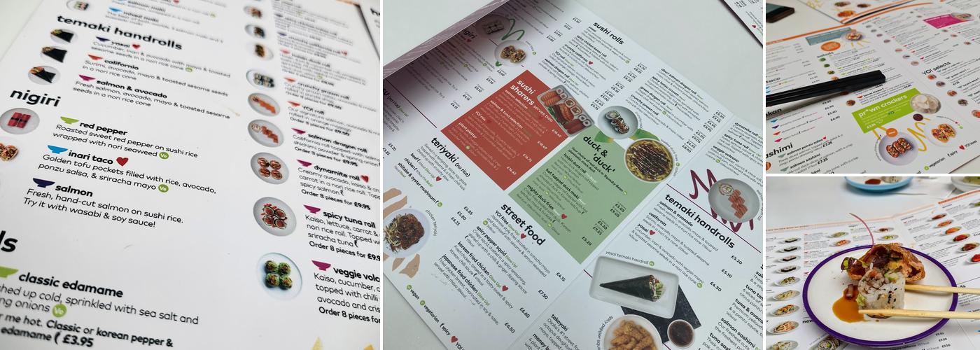 YO! Sheffield Meadowhall Menu