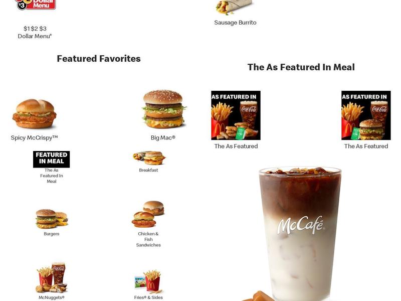 McDonald's Menu