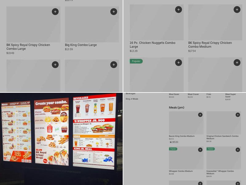 Burger King Menu