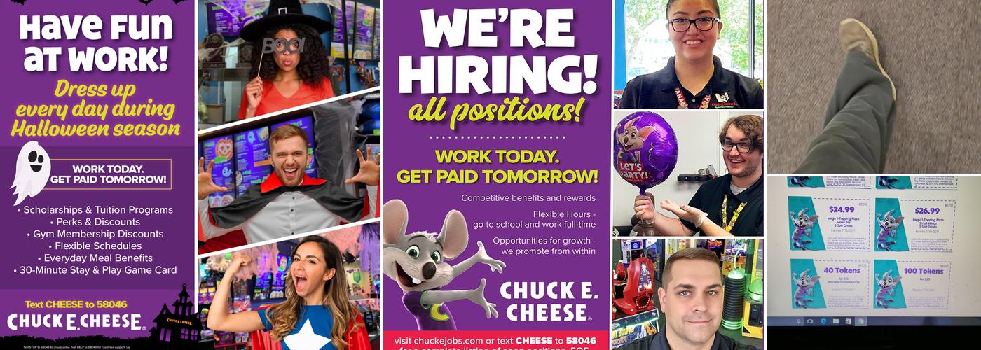 Chuck E. Cheese Menu