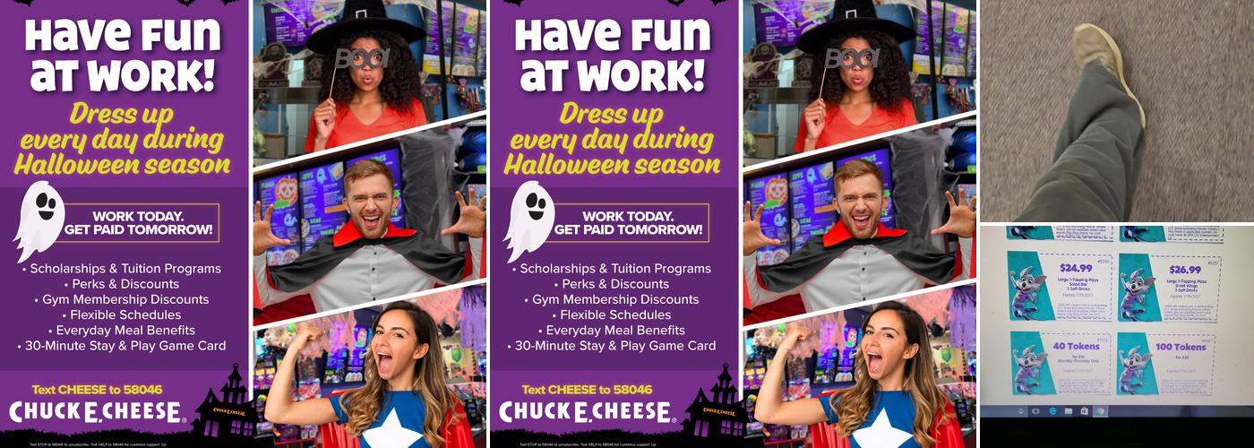 Chuck E. Cheese Menu