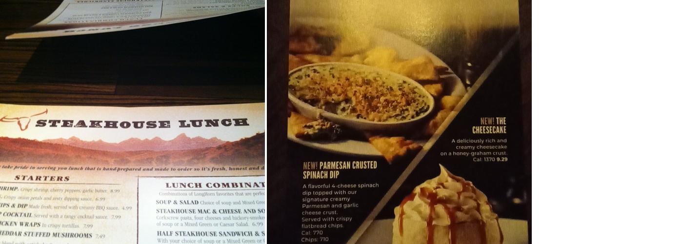 LongHorn Steakhouse Menu