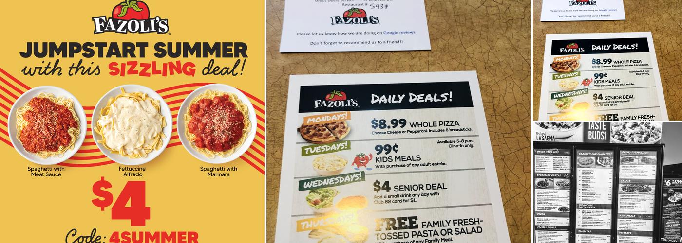 Fazoli's Menu