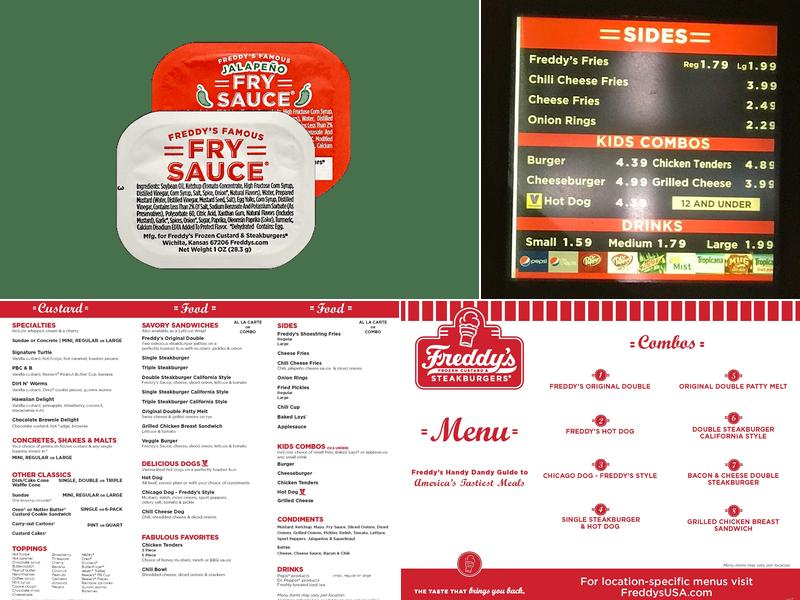 Freddy's Frozen Custard & Steakburgers Menu