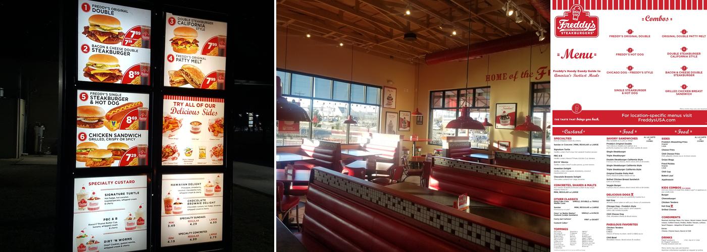Freddy's Frozen Custard & Steakburgers Menu