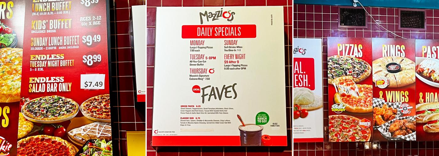 Mazzio’s Pizza & Wings Menu