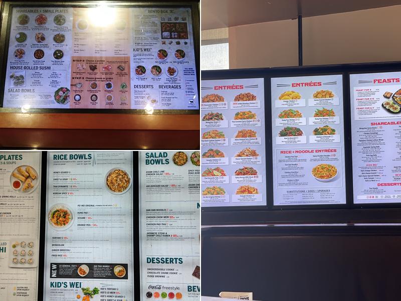 Pei Wei Asian Kitchen Menu