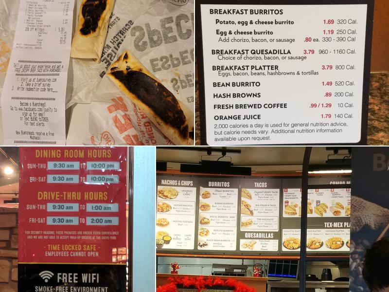 Taco Bueno Menu