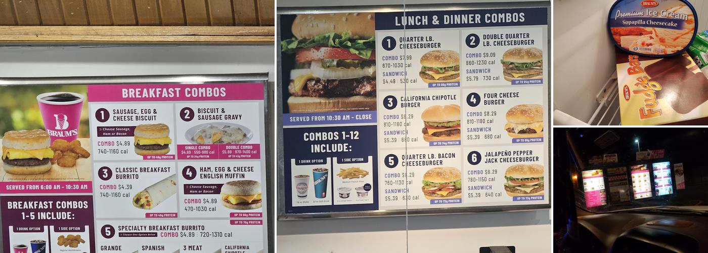 Braum's Ice Cream & Dairy Store Menu