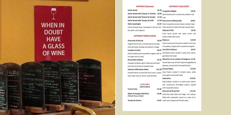 Opera Restaurant Menu