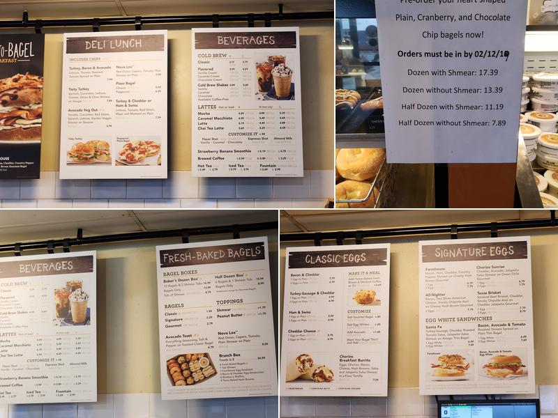 Einstein Bros. Bagels Menu