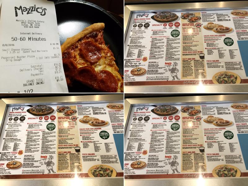 Mazzio’s Pizza & Wings Menu