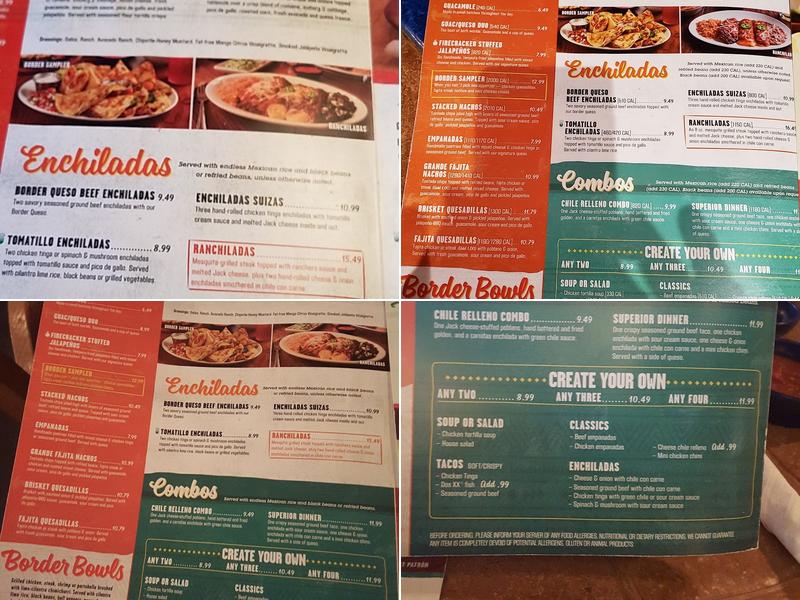 On The Border Mexican Grill & Cantina - Woodland Hills Menu