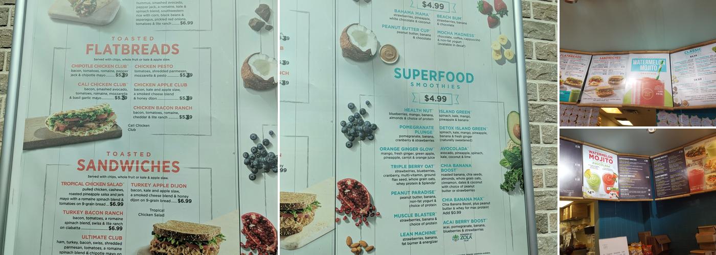 Tropical Smoothie Cafe Menu