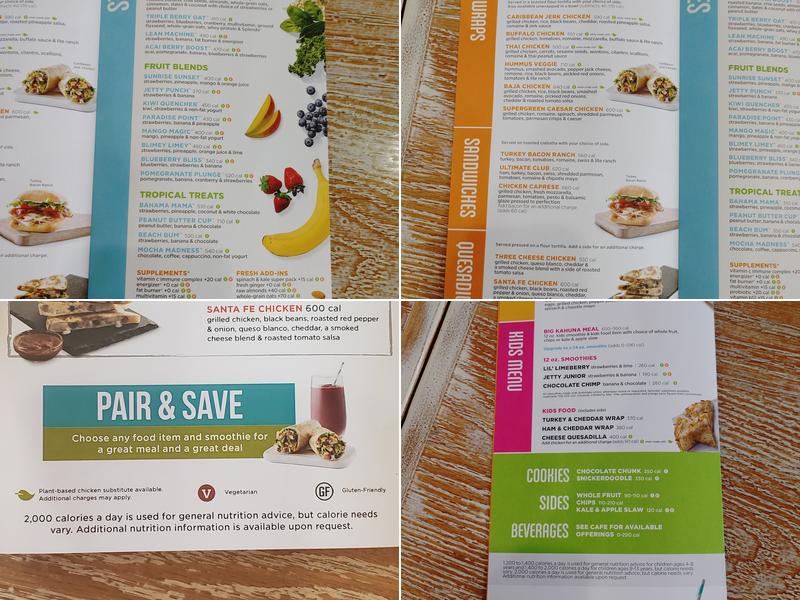 Tropical Smoothie Cafe Menu