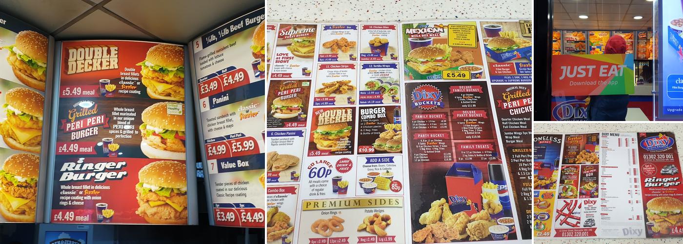 Dixy Chicken Menu