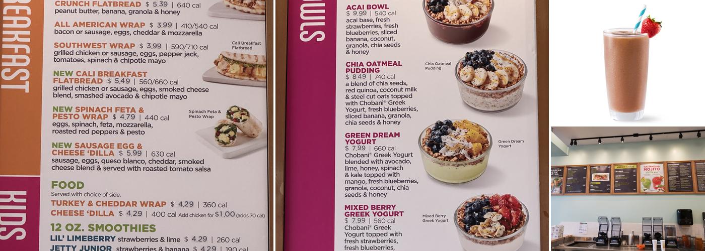 Tropical Smoothie Cafe Menu