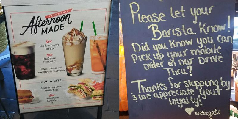 Starbucks Menu