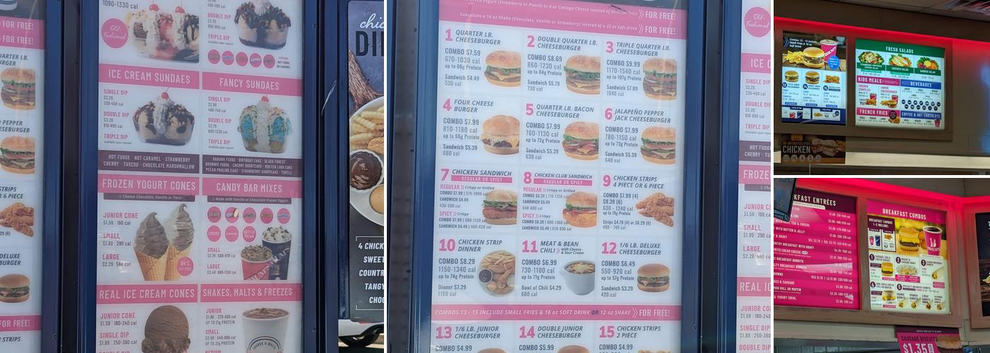 Braum's Ice Cream & Dairy Store Menu