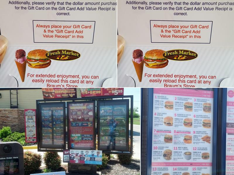 Braum's Ice Cream & Dairy Store Menu