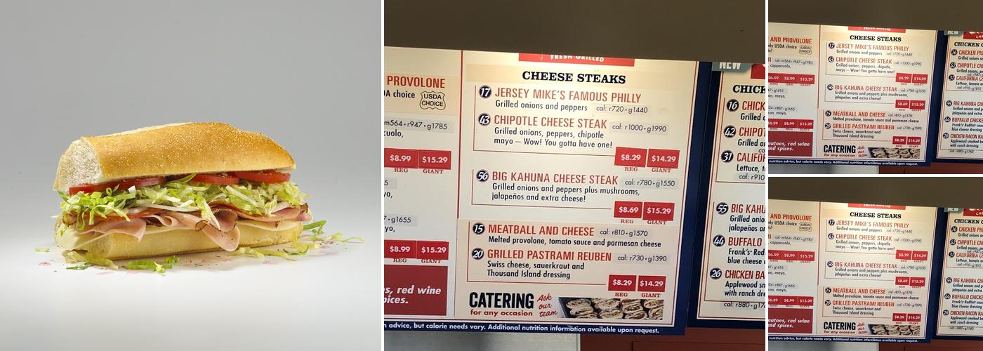 Jersey Mike's Subs Menu