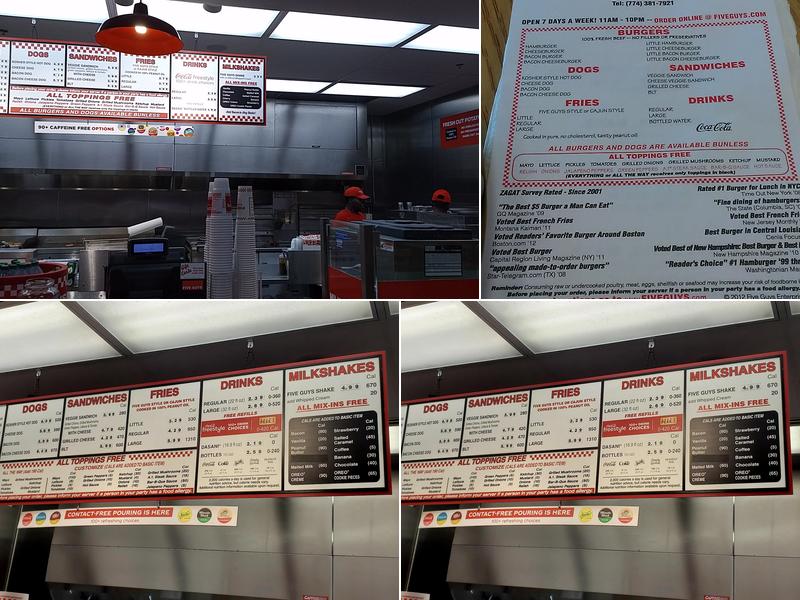 Five Guys Menu