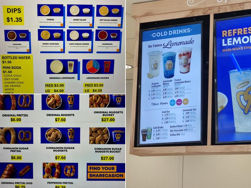Auntie Anne's Menu