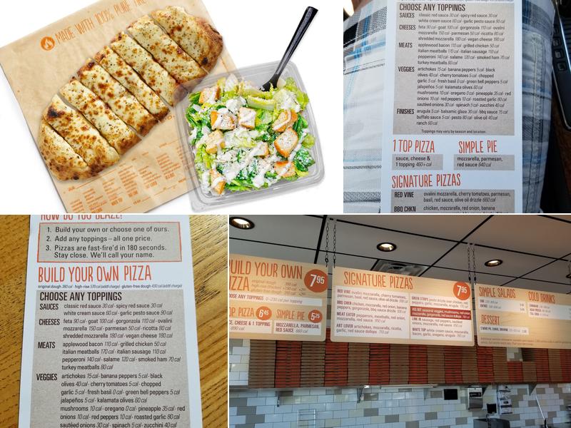 Blaze Pizza Menu
