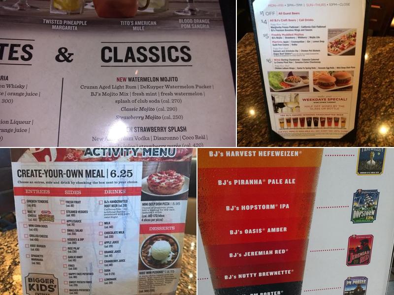 BJ's Restaurant & Brewhouse Menu