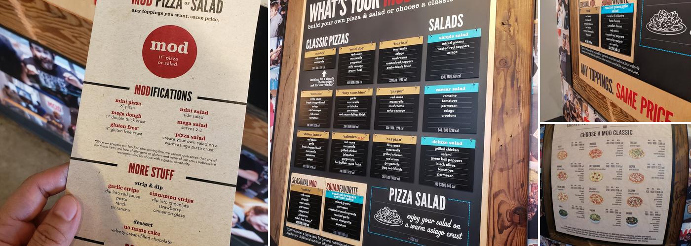 MOD Pizza Menu