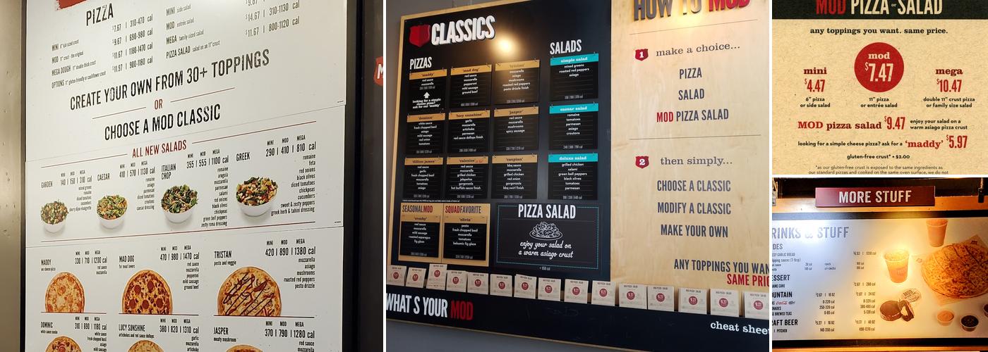 MOD Pizza Menu