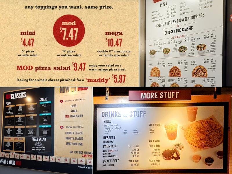 MOD Pizza Menu