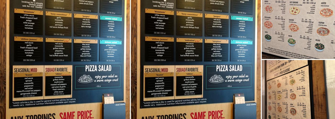 MOD Pizza Menu
