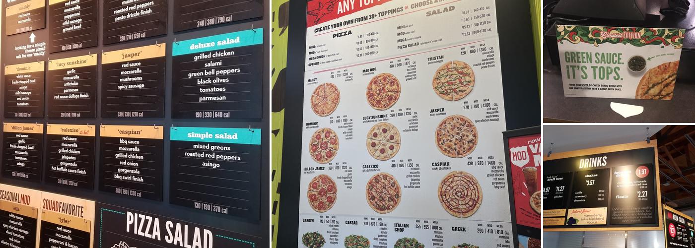 MOD Pizza Menu