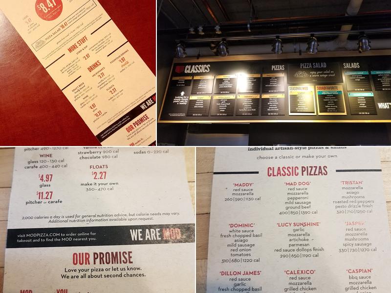 MOD Pizza Menu