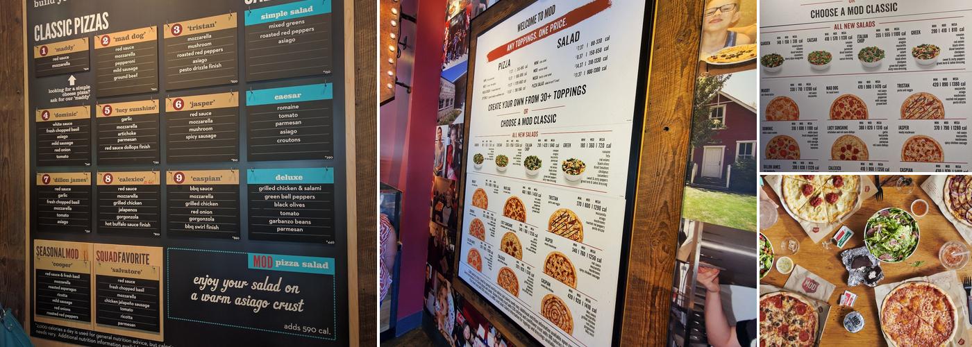 MOD Pizza Menu