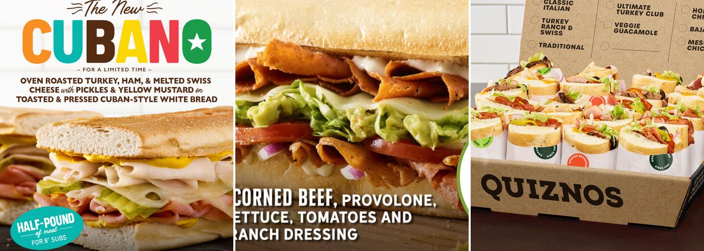 Quiznos Menu