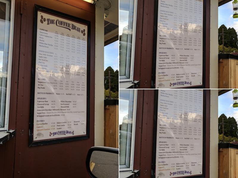 The Coffee Bean Menu