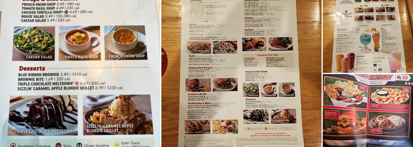 Applebee's Grill + Bar Menu